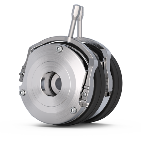 Freio de mola KEB Combistop 38D de disco duplo, para maior torque de frenagem